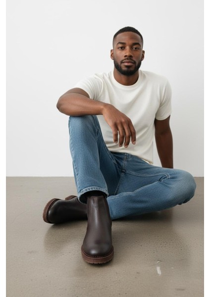 Hakiki Deri Chelsea Erkek Kışlık Bot - Hafif ve Rahat - Günlük Kullanıma Uygun