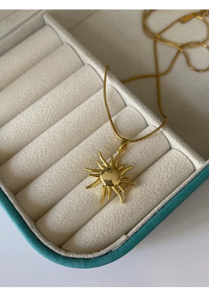 Çelik Güneş Kolye