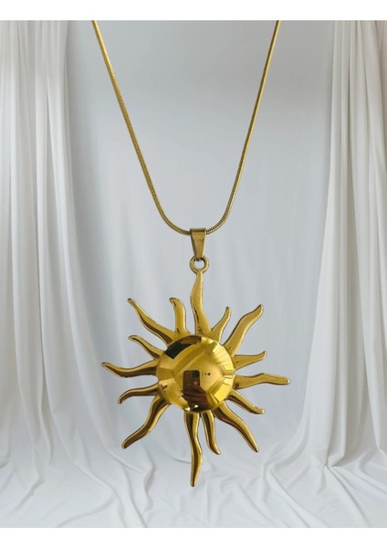 Çelik Güneş Kolye modelleri