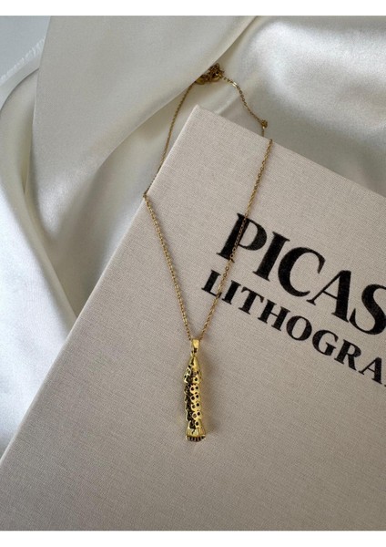 Çelik Renkli Taşlı Oynar Şans Balığı Kolye modelleri