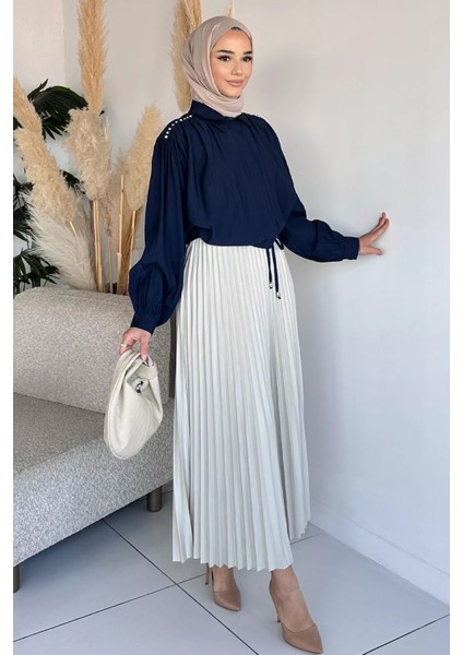 Bel Lastikli Pileli Tesettür Etek P-00019076 fiyatları