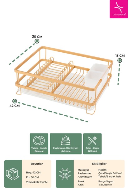 Bianka Paslanmaz Alüminyum Bulaşıklık - Altın fiyatları