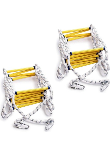 2x 6 5ft Esnek Merdiven Halat Merdiveni Yalıtımlı Merdiven Kurtarma Merdiveni Kaya Tırmanışı Kaçan Anti-Sıdlı Mühendislik Halat Merdiveni (Yurt Dışından)