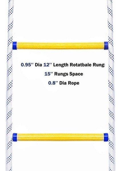 2x 6 5ft Esnek Merdiven Halat Merdiveni Yalıtımlı Merdiven Kurtarma Merdiveni Kaya Tırmanışı Kaçan Anti-Sıdlı Mühendislik Halat Merdiveni (Yurt Dışından) fiyatları