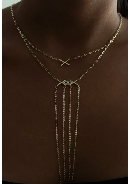 Kat Kat Işıltılı Çoklu Kolye