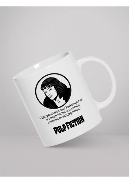 Dizi-Film Hayranlarına Özel| Hediyelik Pulp Fiction Baskılı Kupa Bardak