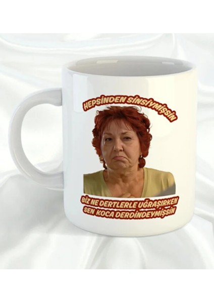 Yaprak Dökümü Ne Sinsiymişsin Tasarımlı Hediye Kupa Bardak