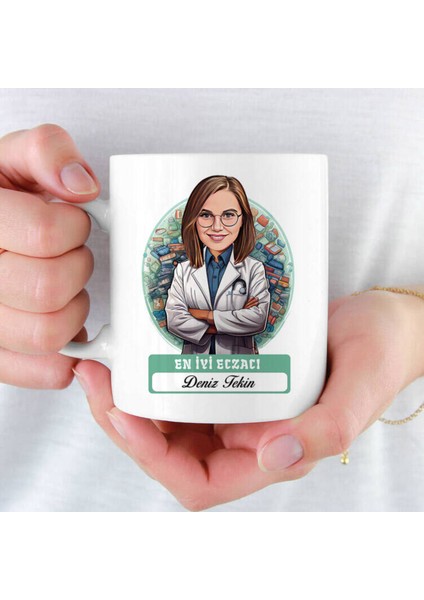 Mesleklere Özel Hediyelik|kişiselleştirilebilir Eczacı Hediye Kupa Bardak