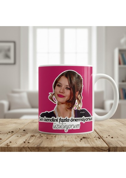 Aşk-I Memnu Önemsiyorsun Tasarımlı Hediye Kupa Bardak