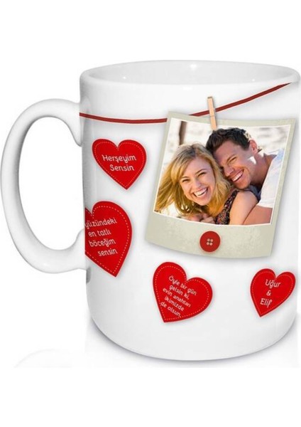 Sevgililer Gününe Özel| Kişiselleştirilebilir Sevgiliye Hediye Kupa Bardak