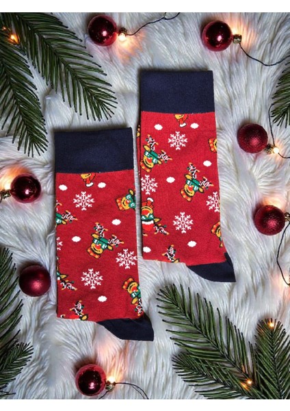 - Yılbaşı Temalı Unisex Çorap – Desenli Özel Tasarım (Hediye Paketli) modelleri