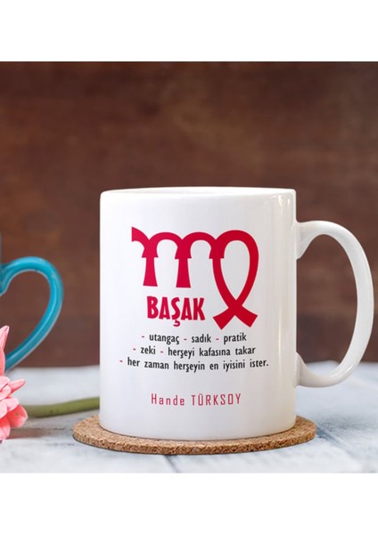 Kişiye Özel| Kişiselleştirilebilir Başak Burcu Hediye Kupa Bardak