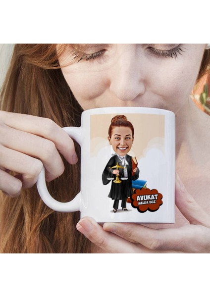 Mesleklere Özel Hediyelik|kişiselleştirilebilir Kadın Avukat Hediye Kupa Bardak