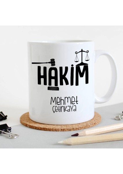 Mesleklere Özel Hediyelik|kişiselleştirilebilir Hakim Öğretmeni Hediye Kupa Bardak