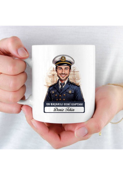 Mesleklere Özel Hediyelik|kişiselleştirilebilir Gemi Kaptanı Hediye Kupa Bardak