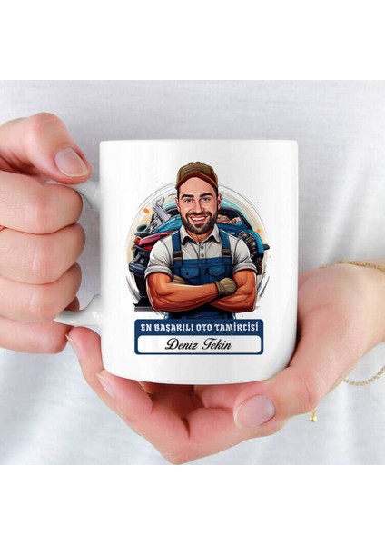 Mesleklere Özel Hediyelik|kişiselleştirilebilir Oto Tamirci Hediye Kupa Bardak