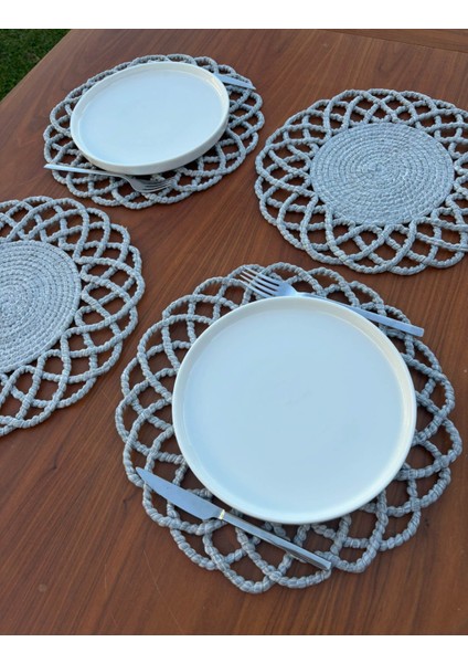 Homeinn 4 Kişilik Hasır Görünümlü Amerikan Servis ve Runner Takımı indirimleri