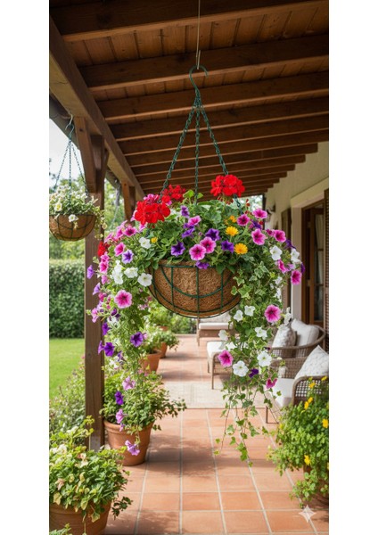 Bahçemarin Koko Sepet Zincir Askılı - 30 cm Ø Gardener