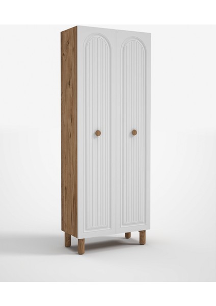 Bohem 2 Kapaklı Gardırop Mdf Kapak