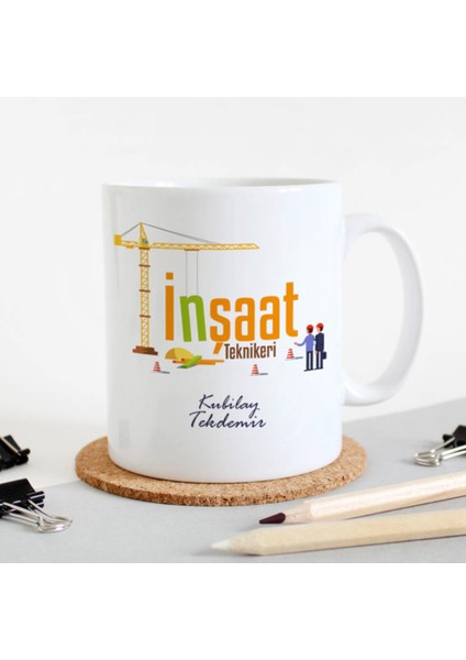 Mesleklere Özel Hediyelik|kişiselleştirilebilir Inşaat Teknikeri Hediye Kupa Bardak