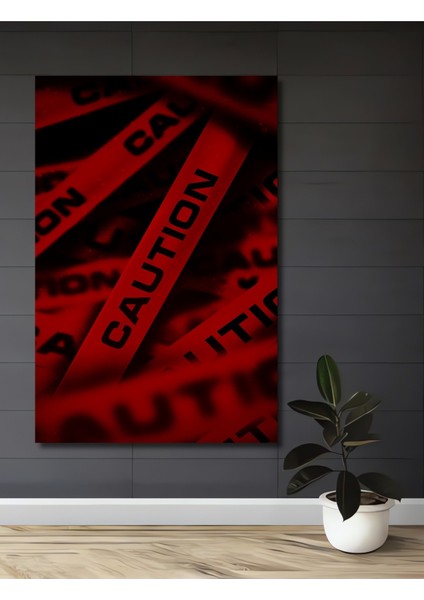 Dekoratif Ahşap Kare Kırmızı Uyarı Tablosu Ev/ofis/işyeri/salon/mutfak/banyo Tablo