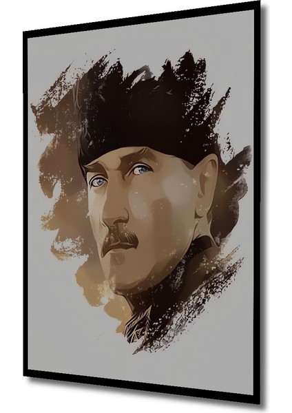 Çerçeve Görünümlü Dekoratif Ahşap Kare Atatürk Resmi Tablosu Ev/ofis/işyeri/salon/mutfak/banyo Tablo fiyatları