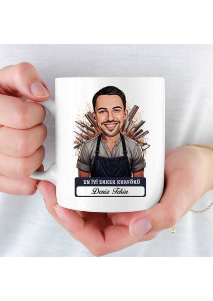 Mesleklere Özel Hediyelik|kişiselleştirilebilir Kuaför Hediye Kupa Bardak