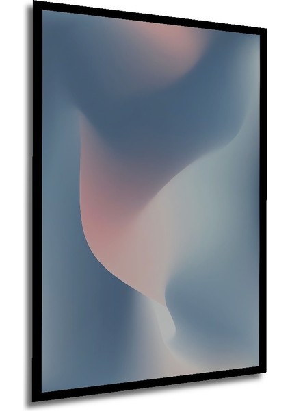 Çerçeve Görünümlü Dekoratif Ahşap Kare Pastel Dalgalar Tablosu Ev/ofis/işyeri Tablo modelleri