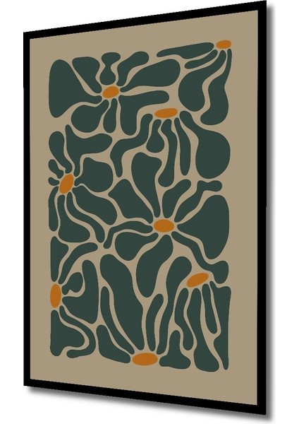 Çerçeve Görünümlü Dekoratif Ahşap Kare Organik Motifler Tablosu Ev/ofis/işyeri Tablo fiyatları