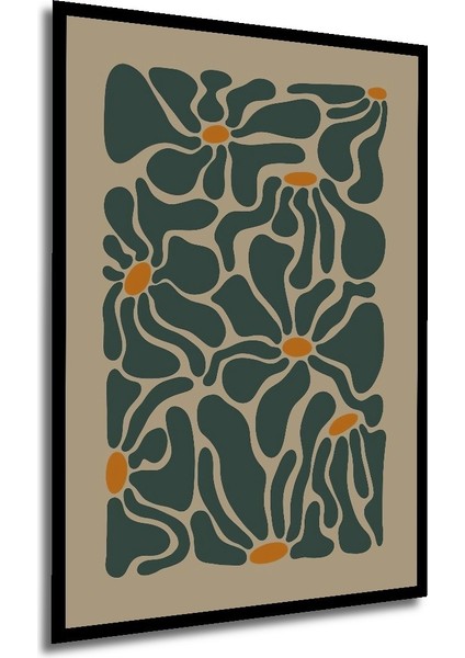 Çerçeve Görünümlü Dekoratif Ahşap Kare Organik Motifler Tablosu Ev/ofis/işyeri Tablo modelleri