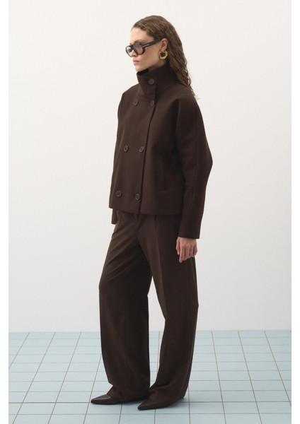 Kısa Kaşe Kaban Kahve indirimleri