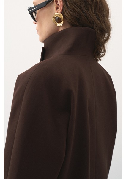 Kısa Kaşe Kaban Kahve