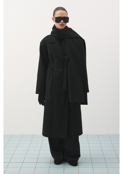 Atkılı Uzun Kaban Siyah fırsatları