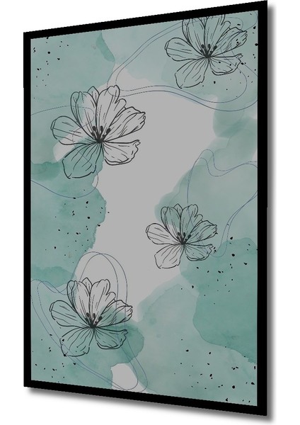 Çerçeve Görünümlü Dekoratif Ahşap Kare Çiçek Dalgaları Tablosu Ev/ofis/işyeri Tablo fiyatları