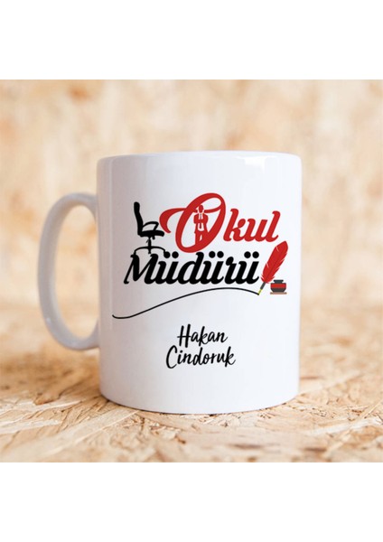 Mesleklere Özel Hediyelik|kişiselleştirilebilir Okul Müdürü Hediye Kupa Bardak