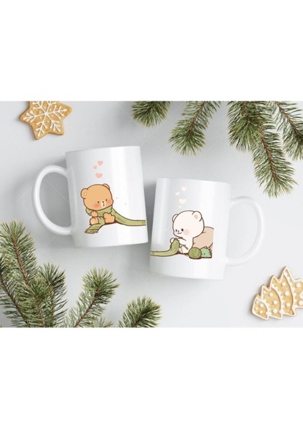 Sevgililer Gününe Özel| Kişiselleştirilebilir 14 Şubat Hediye Çift Kupa Bardak Seti