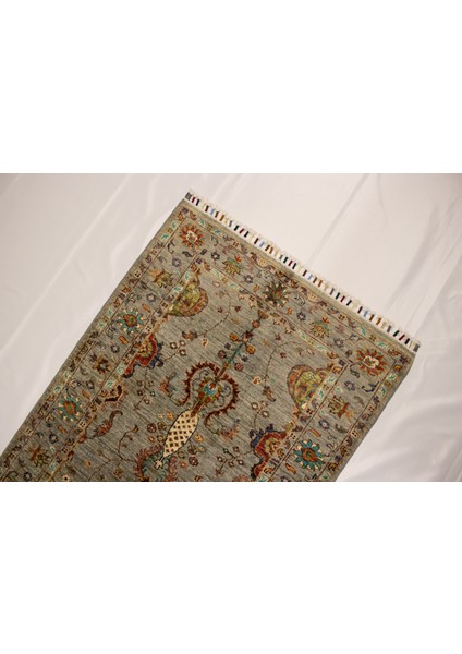 El Dokuma Afgan Halı Sultani Desenli Gri Renk 1 Metre Kare modelleri