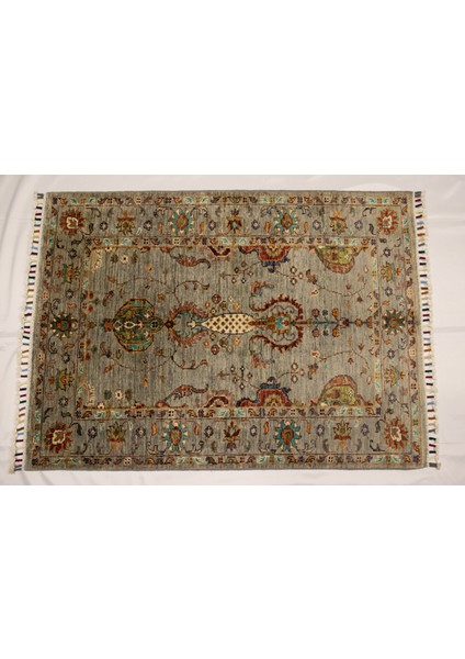 El Dokuma Afgan Halı Sultani Desenli Gri Renk 1 Metre Kare fırsatları