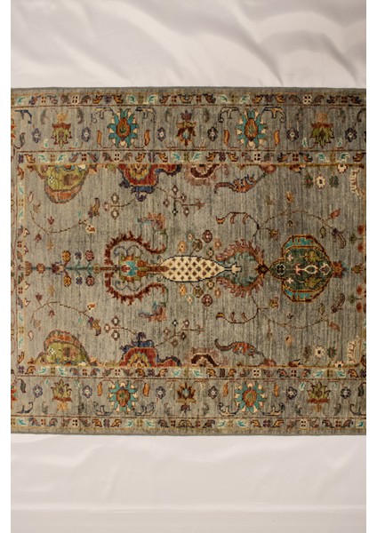 El Dokuma Afgan Halı Sultani Desenli Gri Renk 1 Metre Kare indirimleri