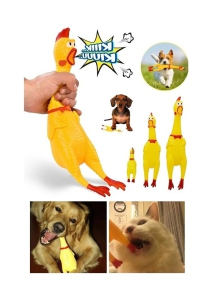 Ses Çıkaran Tavuk Kedi Köpek Oyuncağı 38 cm. fiyatları