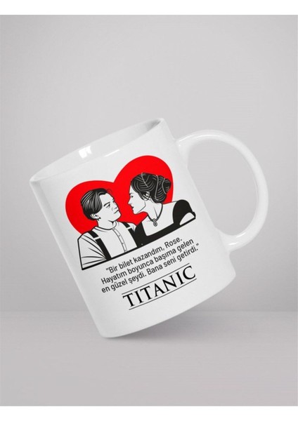 Dizi-Film Hayranlarına Özel| Hediyelik Titanik Baskılı Kupa Bardak
