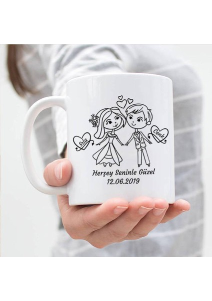 Sevgililer Gününe Özel| Kişiselleştirilebilir Sevgiliye Hediye Kupa Bardak