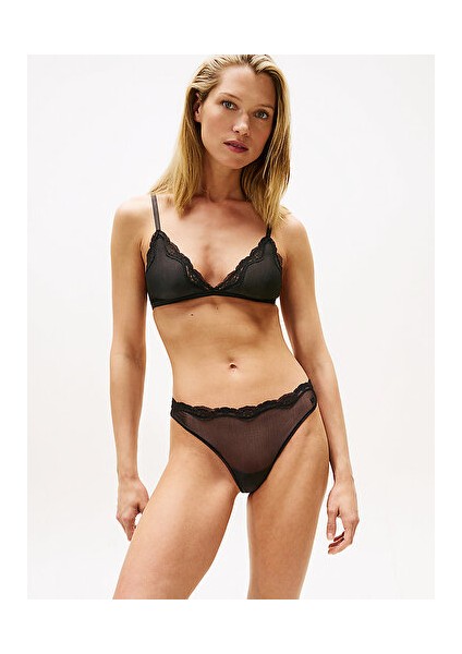 Kadın Siyah Üçgen Bralet