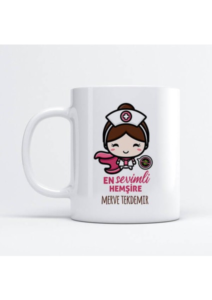 Mesleklere Özel Hediyelik|kişiselleştirilebilir En Sevimli Hemşire Hediye Kupa Bardak