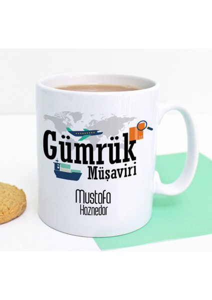Mesleklere Özel Hediyelik|kişiselleştirilebilir Gümrük Müşaviri Hediye Kupa Bardak