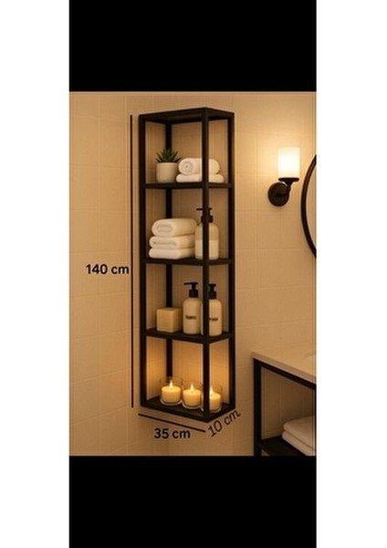 Metal Banyo Tuvalet Rafı Modern Siyah Renkli 4 Hazneli Dayanıklı Yapı modelleri