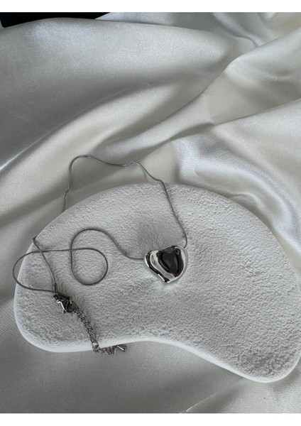 Drop Heart Silver Kolye