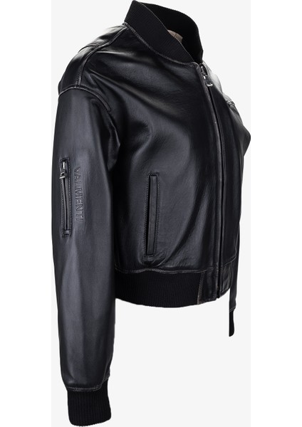 Kadın Hakiki Deri Siyah Deri Mont 993 Bomber Byn Derımont SK25/26 Sıyah Sılme fiyatları