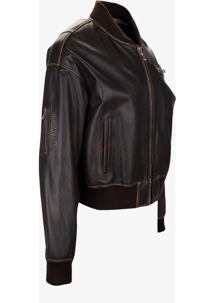 Kadın Hakiki Deri Kahverengi Deri Mont 993 Bomber Byn Derımont SK25/26 Vıskı Dokme fiyatları