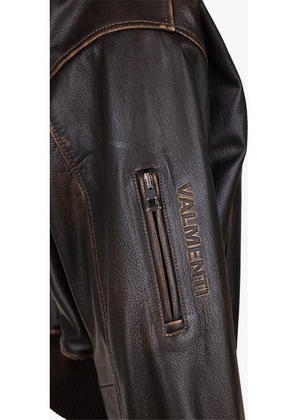 Kadın Hakiki Deri Kahverengi Deri Mont 993 Bomber Byn Derımont SK25/26 Vıskı Dokme modelleri